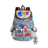 Sonic Backpack Hedgehog Sonic Backpack Cute Pattern Drawstring Backpack