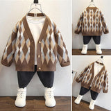 Toddler Boys Jackets Boys' Cardigan Sweater outside Children