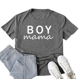 Boy Mama T Shirts Boy Mama Letter Printed T-shirt