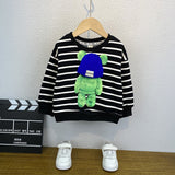 Toddler Boys Sweater Boys' Striped Sweater Base Shirt Spring Clothes