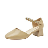 Nude Wide Fit Block Heels