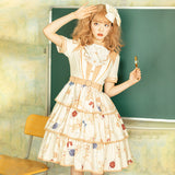 Gothic Lolita Harajuku Style Clothing Lolita Dress College Style Small Skirt Op Three-Stage Spring and Summer Dress