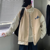 Men's Autumn Winter Coat Stand Collar Assorted Colors Fleece Cotton-Padded Jacket