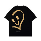 Men T Shirt Summer Casual Tops Cartoon Printed Short Sleeve T-shirt Men's round Neck Half Sleeve BF Idle Style Trendy Loose Half Sleeve