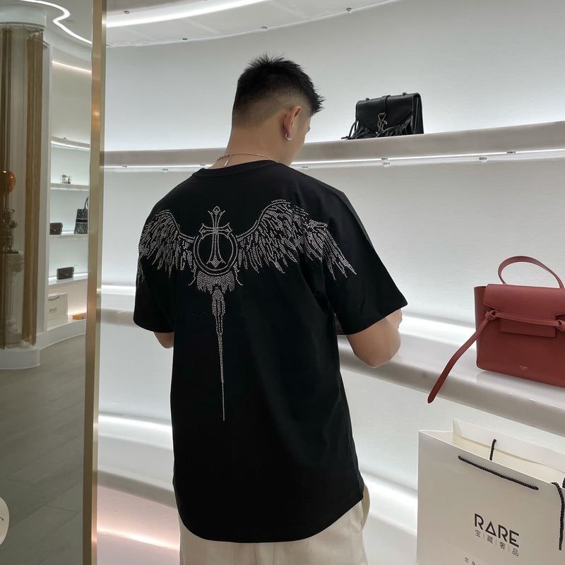 CHH Chrome Heart T Shirt Spring/Summer round Neck Short Sleeve T-shirt Men's and Women's Tops