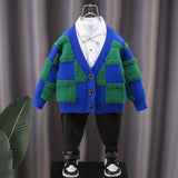 Toddler Boys Sweater Boys' Cardigan Sweater Autumn Knitwear
