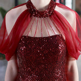 Sequin Evening Dress Fishtail Gown