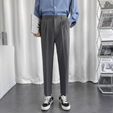 Men Suit Pants Men's Straight Trousers
