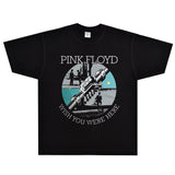 Rock Star T Shirt Pink Floyd Wish You Were Here T-shirt Loose Style American Retro Short Sleeve