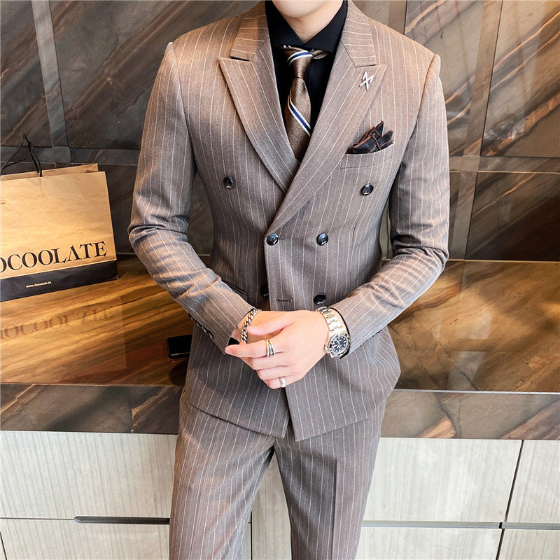 Double Brewed Seersucker Suit Spring Men's Suit Wedding Best Man