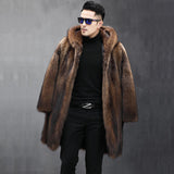 Beaver Coat Men Winter Menswear Coat Hooded Loose Leisure Warm plus Size