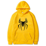 Men Spider Hoodie Spider-Man Pattern Printed Fleece Hoodie