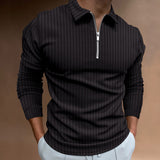 Polo Shirts Striped Long Sleeve Men's Polo Shirt