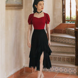 Women Cottagecore Dress Summer Vintage Dress