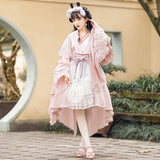 Gothic Lolita Harajuku Style Clothing Chinese Style Lolita Dress Op Cross Collar Wide Sleeve Han Elements Dress Hanfu