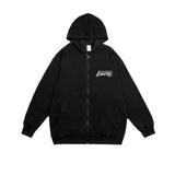 In Memory of Kobe Hoodie Kobelogo Printed Full-Zip Cardigan Sweatshirt Loose plus Size