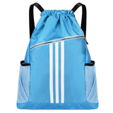 Drawstring Bag Waterproof Drawstring Pocket Grid Shoulder Drawstring Bag
