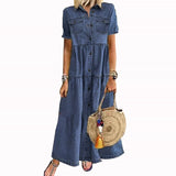 Beth Dutton Outfits Summer Patchwork Long Dress Elegant Large Swing Dress Slimming Dress