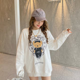 CHH Chrome Heart Sweatshirt Autumn and Winter Couple Cartoon Bear Towel Embroidery round Neck Sweater for Men and Women