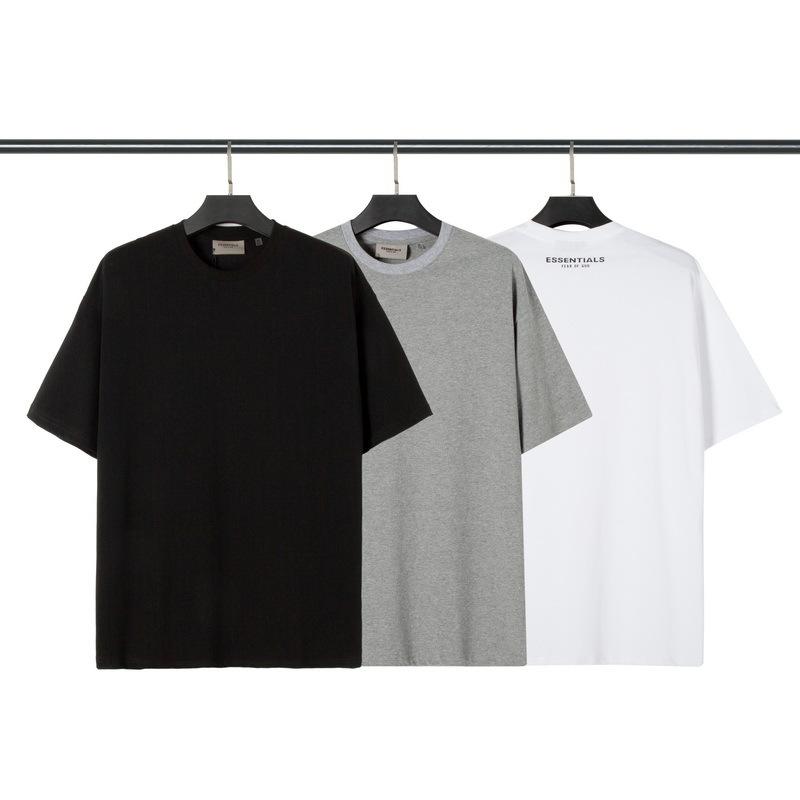 Fog T Shirt Spring/Summer Simple Solid Color round Neck Pullover Men's and Women's Same Style Short Sleeve Fear Of God