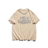 Men's T Shirt Summer Casual Tops Short Sleeve T-shirt Men's round Neck Half Sleeve Harajuku Style Fashion Cropped Sleeve