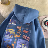 Tom and Jerry Hoodie Plus Velvet Thickening