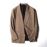 Double Brewed Seersucker Suit Leisure Suits for Men Loose Suit