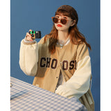 Corduroy Patch Jacket Baseball Uniform Men's Spring and Autumn Baggy Coat