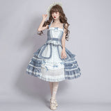 Gothic Lolita Harajuku Style Clothing Lolita Dress Original Pastoral Style Summer Light Lo Small Skirt JSK
