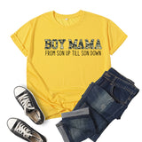 Boy Mama T Shirts Boy Mama Printed Short Sleeve T-shirt
