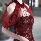Sequin Evening Dress Fishtail Gown