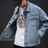 Denim Shirts Denim Jacket Men's Spring and Autumn Tops Loose