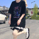 Gothic Lolita Harajuku Style Clothing Interstellar Travel Printed Cute Preppy Style T-shirt