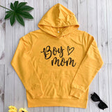 Boy Mama Hoodie Mother's Day Boy Mom Letter Love Heart Printed Hoodie