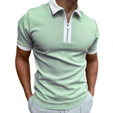 Polo Shirts Short Sleeve Color Matching Top