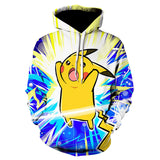 Men and Women Pokemon Pikachu Coat Autumn Couple Anime Sweater 3D Printing