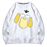 Men and Women Pokemon Pikachu Hoodie Pokémon Psyduck Crew Neck Pullover Sweatshirt