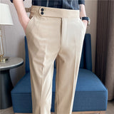 Men Trousers Spring/Summer Thin Casual Suit Pants