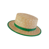 Straw Hat Flat Top Hat Summer Sun Protection by the Sea Beach Hat