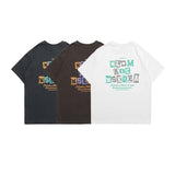 Men T Shirt Summer Casual Tops Men's Clothes Summer Wear Vintage Men's round Neck Short Sleeve Casual Loose Letter Printed T-shirt