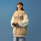Corduroy Patch Jacket Baseball Uniform Men's Spring and Autumn Baggy Coat