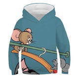Tom and Jerry Hoodie Autumn Winter Sweater Anime Print Hoodie