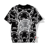 Men T Shirt Summer Casual Tops Cartoon Full Printed Short Sleeve T-shirt Fashionable Loose