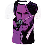 John Wick Keanu T Shirt John Wick3 3D Printed Short Sleeve