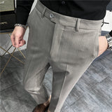 Men Trousers Men's Wide Striped Casual Pants