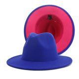 Walter White Fedora Woolen Hat Double-Sided Felt Hat Autumn Winter Retro Fedora Hat