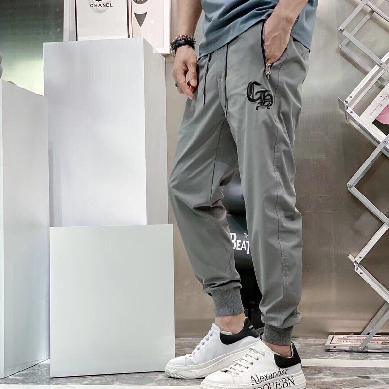 CHH Chrome Heart CHH Spring/Summer Stitching Embroidered Casual Trousers for Men and Women