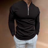 Polo Shirts Fall Men's Long Sleeve Crew Neck T-shirt Polo Shirt T-shirt