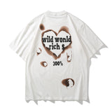 Men T Shirt Summer Casual Tops Letter Print Short-Sleeve Printed Men's Summer round Neck Half Sleeve Trendy Loose