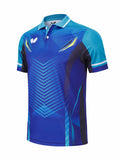 Cricket T Shirt Table Tennis Wear Men's and Women's Tops Quick-Drying Lapel T-shirt Ball Uniform